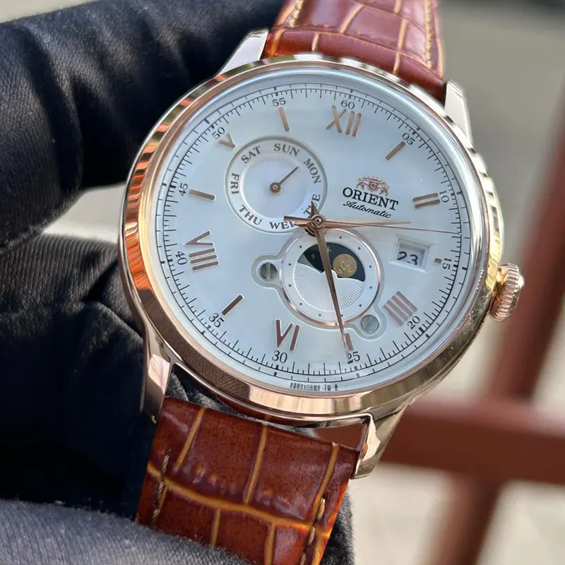 Orient Bambino Version 9 “Sun & Moon” Automatic Men's Watch- RA‑AK0801S